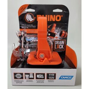 Camco Rhino RV Sewer Adapter PRO 39730 Drain Lock Flow View Clear Universal Fit
